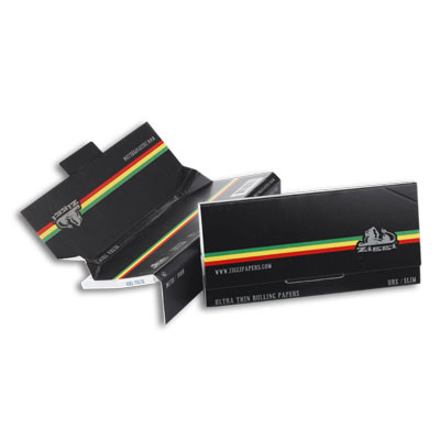 Cigaretové papieriky Ziggi URS Slim Ultra thin Black/Stripe King size s filtrami