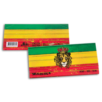 Cigaretové papieriky Ziggi URS Slim Konopné Rasta Lion King size s filtrami